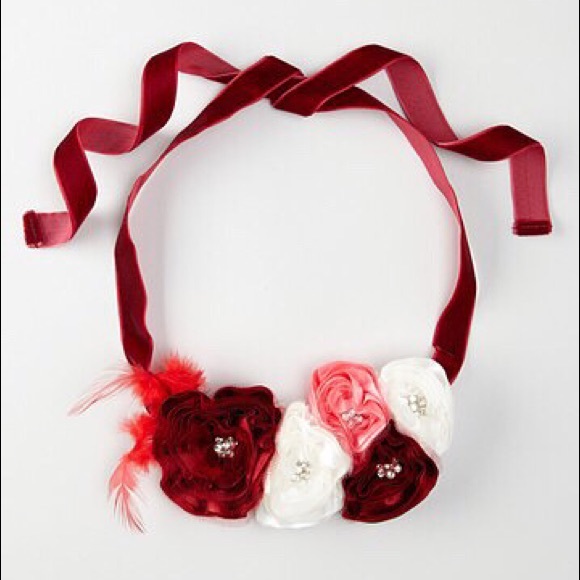 Holiday Rose Floral Velvet Headband NWOT - Picture 5 of 5